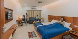 Spacious AC hotel room
